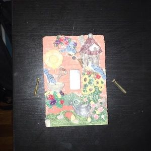 Antique garden light switch cover